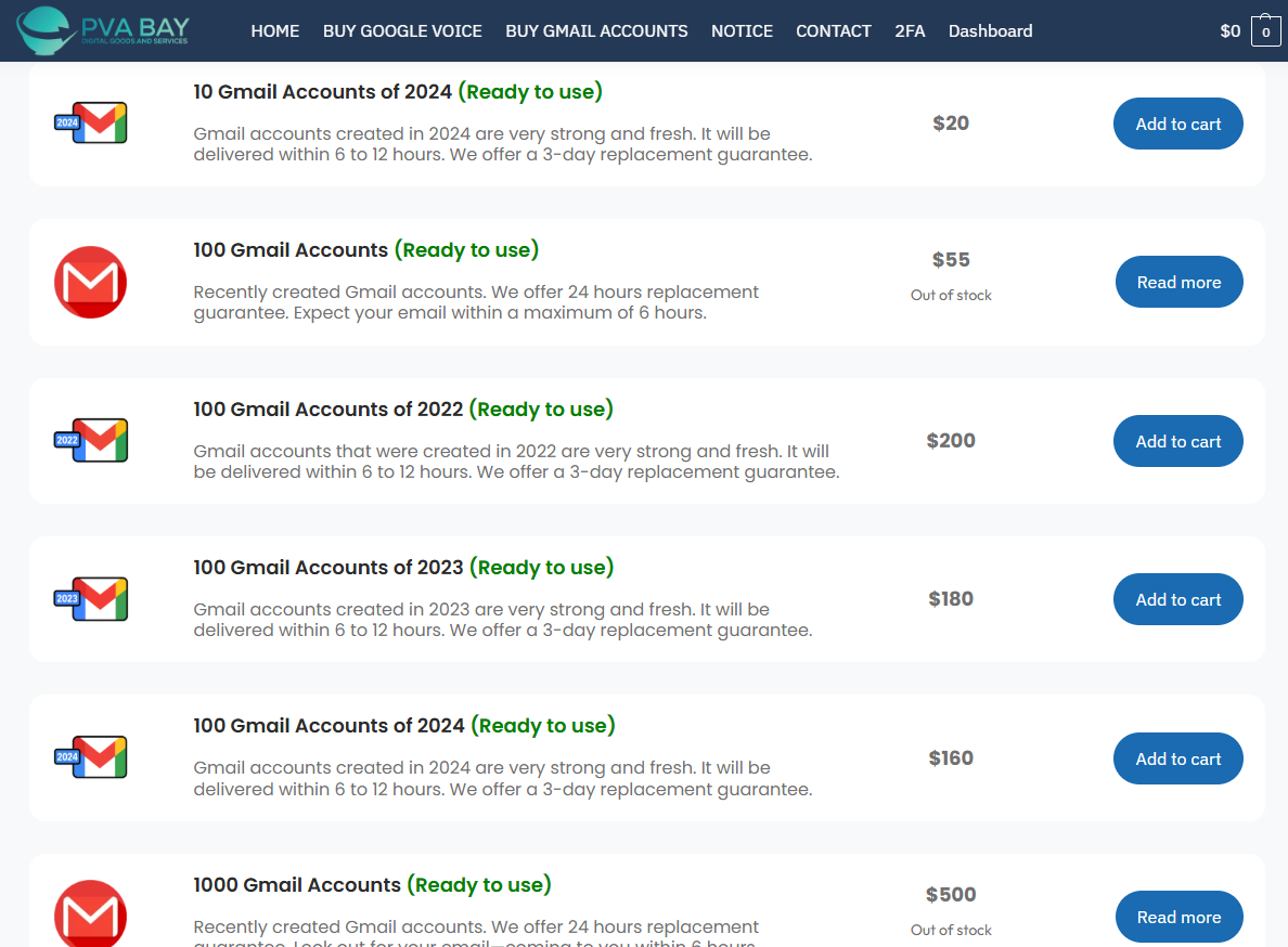 Need Gmail Accounts